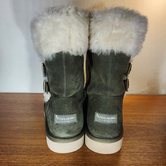 Koolaburra by UGG Green Fur Lined Winter Boots Women (8) - Picture 9 of 12
